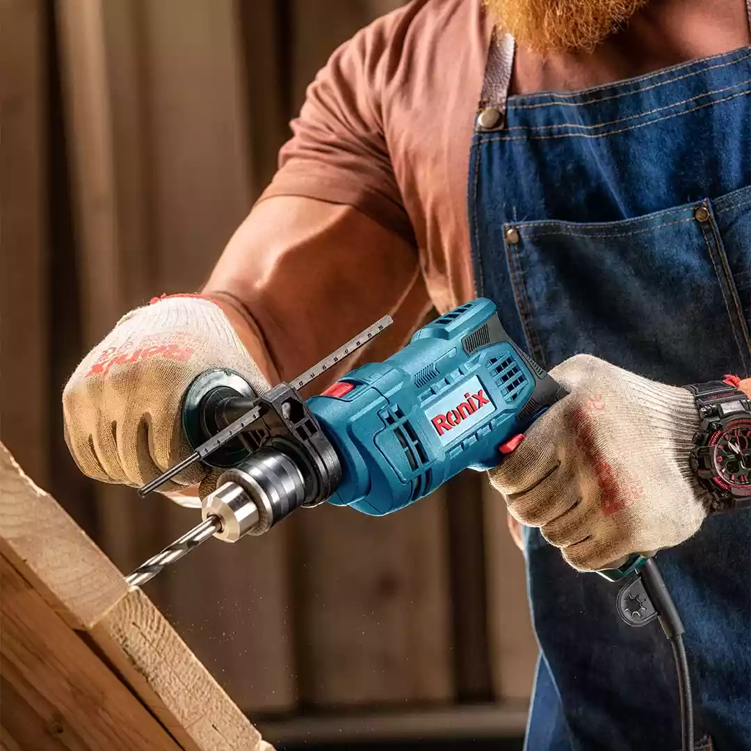 دریل ۱۳ میلی‌متر چکشی ۶۰۰ وات آچاری رونیکس ۲۲۱۴L