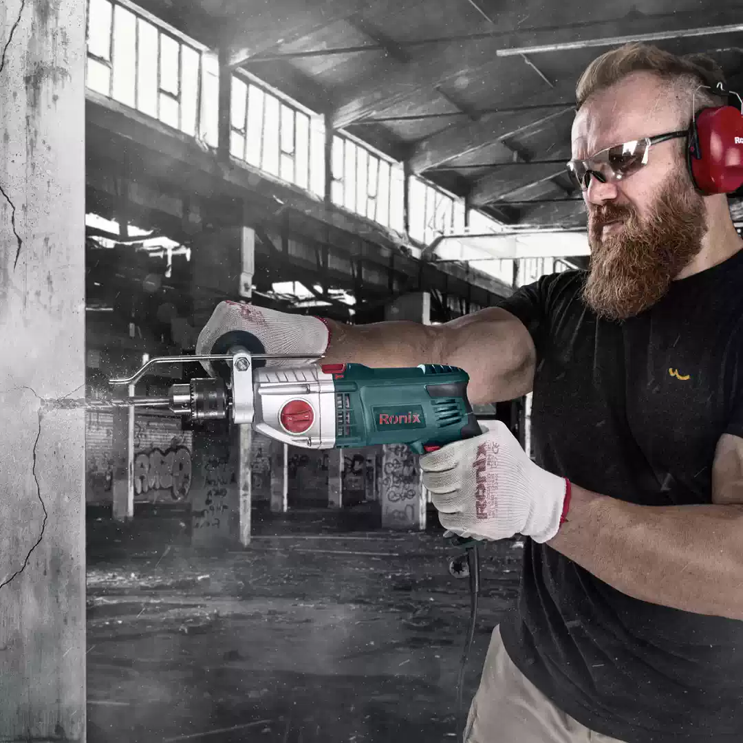 دریل برقی گیربکسی ۱۳ میلی‌متری ۱۰۵۰ وات آچاری رونیکس مدل 222