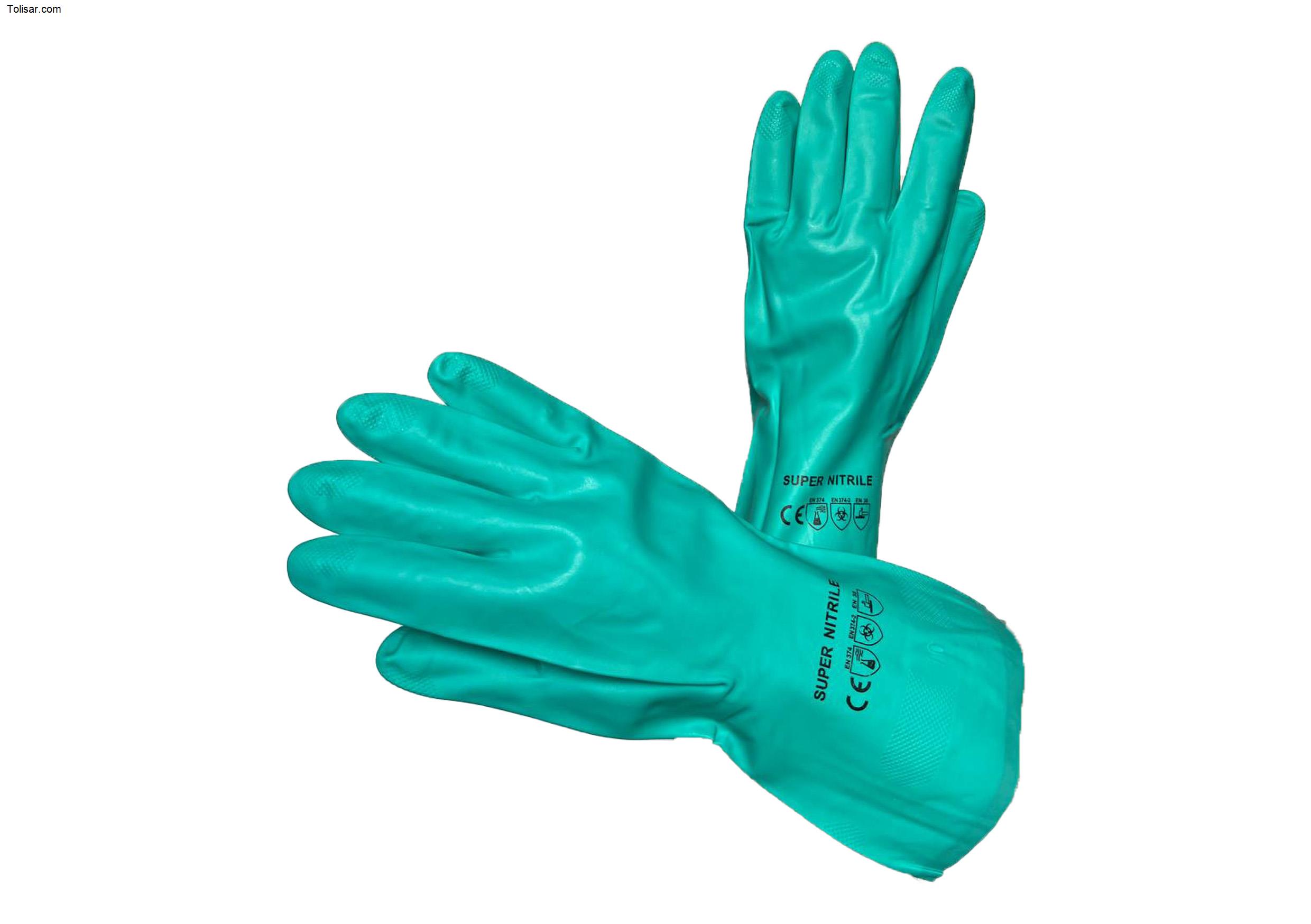 دستکش سوپر نیتریل بلند